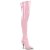 Pleaser SEDUCE-3000 Stivali Sopra Il Ginocchio Vernice Rosa Chiaro EU-37 / US-7