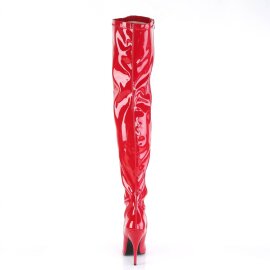 Pleaser SEDUCE-3000 Stivali Sopra Il Ginocchio Vernice Rosso EU-37 / US-7