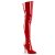 Pleaser SEDUCE-3000 Stivali Sopra Il Ginocchio Vernice Rosso EU-37 / US-7