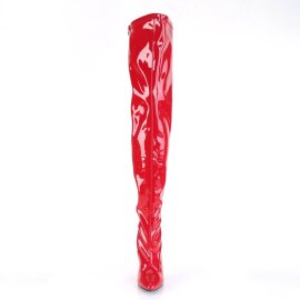 Pleaser SEDUCE-3000 Stivali Sopra Il Ginocchio Vernice Rosso EU-38 / US-8
