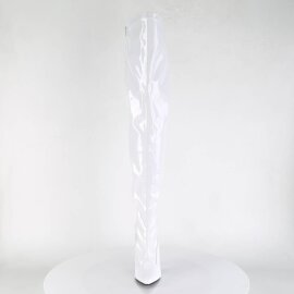 Pleaser SEDUCE-3000 Stivali Sopra Il Ginocchio Vernice Bianco EU-37 / US-7