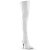 Pleaser SEDUCE-3000 Stivali Sopra Il Ginocchio Vernice Bianco EU-37 / US-7