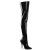 Pleaser SEDUCE-3010 Stivali Sopra Il Ginocchio Vernice Nero EU-38 / US-8