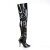 Pleaser SEDUCE-3010 Stivali Sopra Il Ginocchio Vernice Nero EU-38 / US-8