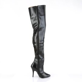 Pleaser SEDUCE-3010 Stivali Sopra Il Ginocchio Similpelle Nero EU-38 / US-8