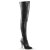 Pleaser SEDUCE-3010 Stivali Sopra Il Ginocchio Similpelle Nero EU-38 / US-8