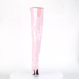 Pleaser SEDUCE-3010 Stivali Sopra Il Ginocchio Vernice Rosa Chiaro EU-43 / US-13