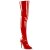 Pleaser SEDUCE-3010 Stivali Sopra Il Ginocchio Vernice Rosso EU-40 / US-10