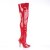 Pleaser SEDUCE-3010 Stivali Sopra Il Ginocchio Vernice Rosso EU-39 / US-9