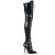 Pleaser SEDUCE-3024 Stivali Sopra Il Ginocchio Vernice Nero EU-38 / US-8