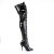Pleaser SEDUCE-3024 Stivali Sopra Il Ginocchio Vernice Nero EU-38 / US-8