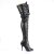 Pleaser SEDUCE-3024 Stivali Sopra Il Ginocchio Similpelle Nero EU-37 / US-7