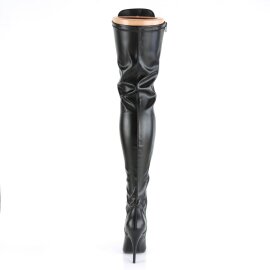 Pleaser SEDUCE-3024 Stivali Sopra Il Ginocchio Similpelle Nero EU-38 / US-8