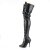 Pleaser SEDUCE-3024 Stivali Sopra Il Ginocchio Similpelle Nero EU-38 / US-8