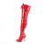 Pleaser SEDUCE-3024 Stivali Sopra Il Ginocchio Vernice Rosso EU-38 / US-8