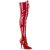 Pleaser SEDUCE-3024 Stivali Sopra Il Ginocchio Vernice Rosso EU-39 / US-9