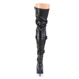 Pleaser SEDUCE-3028 Stivali Sopra Il Ginocchio Similpelle Nero EU-37 / US-7