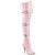 Pleaser SEDUCE-3028 Stivali Sopra Il Ginocchio Vernice Rosa Chiaro EU-38 / US-8