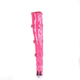 Pleaser SEDUCE-3028 Stivali Sopra Il Ginocchio Vernice Rosa EU-37 / US-7