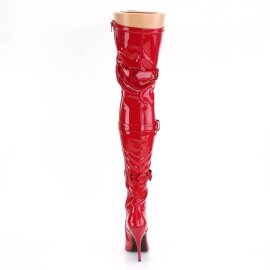 Pleaser SEDUCE-3028 Stivali Sopra Il Ginocchio Vernice Rosso EU-37 / US-7
