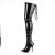 Pleaser SEDUCE-3063 Stivali Sopra Il Ginocchio Vernice Nero EU-37 / US-7