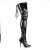 Pleaser SEDUCE-3063 Stivali Sopra Il Ginocchio Vernice Nero EU-37 / US-7