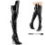 Pleaser SEDUCE-3080 Stivali Sopra Il Ginocchio Vernice Nero EU-37 / US-7