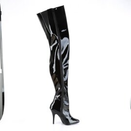 Pleaser SEDUCE-4010 Stivali Sopra Il Ginocchio Vernice Nero EU-37 / US-7