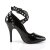 Pleaser SEDUCE-443 Décolleté Vernice Nero EU-37 / US-7