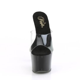 Pleaser SKY-301CRS Mules con Plateau Trasparente Nero...