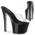 Pleaser SKY-301CRS Mules con Plateau Trasparente Nero EU-35 / US-5