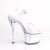 Pleaser SKY-308MC Mules con Plateau Trasparente Blu EU-39 / US-9