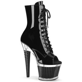 Pleaser SPECTATOR-1021 Stivaletti con Plateau Vernice Nero EU-40 / US-10