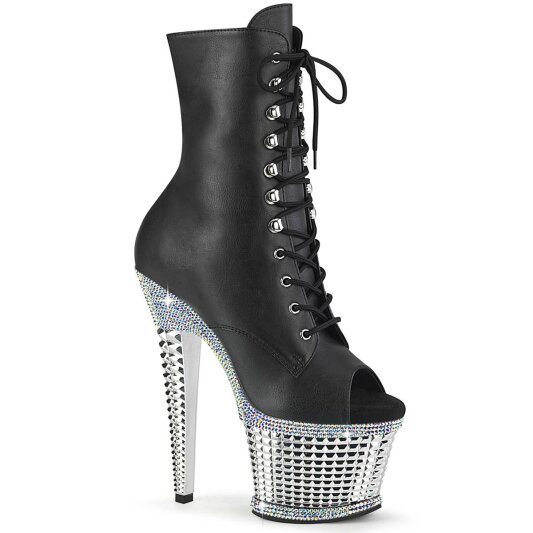 Pleaser SPECTATOR-1021RS Stivaletti con Plateau Vernice Nero EU-37 / US-7