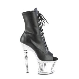 Pleaser SPECTATOR-1021RS Stivaletti con Plateau Vernice Nero EU-37 / US-7