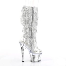 Pleaser SPECTATOR-2017RSF Stivaletti con Plateau Cromato Argento EU-38 / US-8