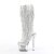 Pleaser SPECTATOR-2017RSF Stivaletti con Plateau Cromato Argento EU-38 / US-8