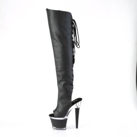 Pleaser SPECTATOR-3019 Stivali Sopra Il Ginocchio Con Plateau Similpelle Nero EU-37 / US-7