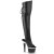 Pleaser SPECTATOR-3019 Stivali Sopra Il Ginocchio Con Plateau Similpelle Nero EU-37 / US-7