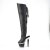 Pleaser SPECTATOR-3019 Stivali Sopra Il Ginocchio Con Plateau Similpelle Nero EU-37 / US-7