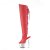 Pleaser SPECTATOR-3019 Stivali Sopra Il Ginocchio Con Plateau Similpelle Cromato Rosso EU-37 / US-7