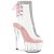 Pleaser STARDUST-1018C-2RS Stivaletti con Plateau Trasparente Rosa Chiaro EU-35 / US-5
