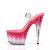 Pleaser STARDUST-708T Sandali con Plateau Trasparente Rosa EU-38 / US-8