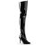Pleaser VANITY-3010 Stivali Sopra Il Ginocchio Vernice Nero EU-43 / US-13