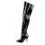 Pleaser VANITY-3010 Stivali Sopra Il Ginocchio Vernice Nero EU-43 / US-13