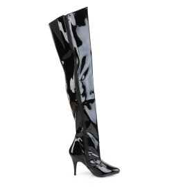 Pleaser VANITY-3010 Stivali Sopra Il Ginocchio Vernice Nero EU-38 / US-8