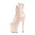 Pleaser XTREME-1021 Stivaletti con Plateau Vernice Beige EU-43 / US-13