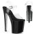 Pleaser XTREME-808CRS Sandali con Plateau Trasparente Nero EU-35 / US-5