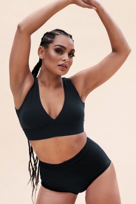 Lunalae Top Courtney Scollo a V Nero L