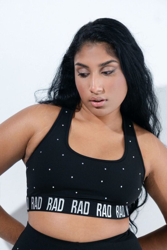 RAD Top Crystal Athletic Nero XS